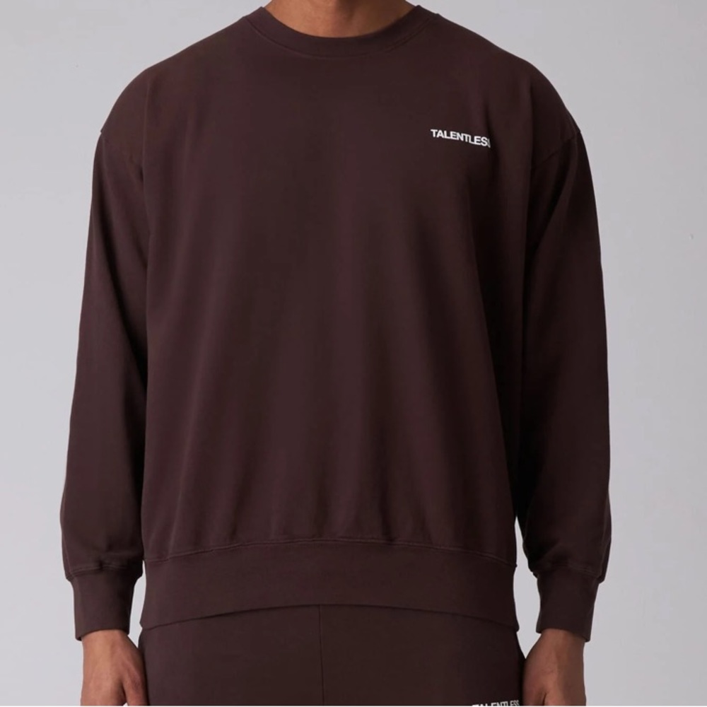 Talentless Chocolate Brown Lightweight Crewneck